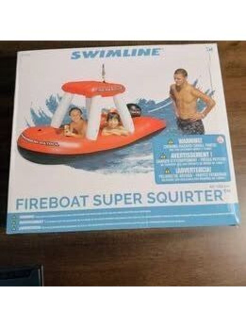 Swimline Fireboat Super Squirter – Kids Inflatable Pool Boat (New in Box)